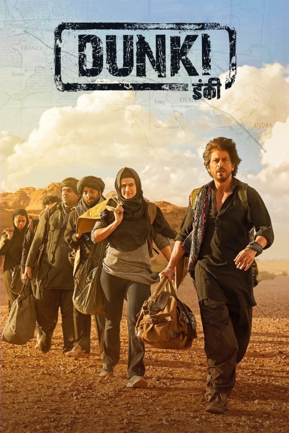 Dunki Hindi Dubbed Movie Poster (2023)