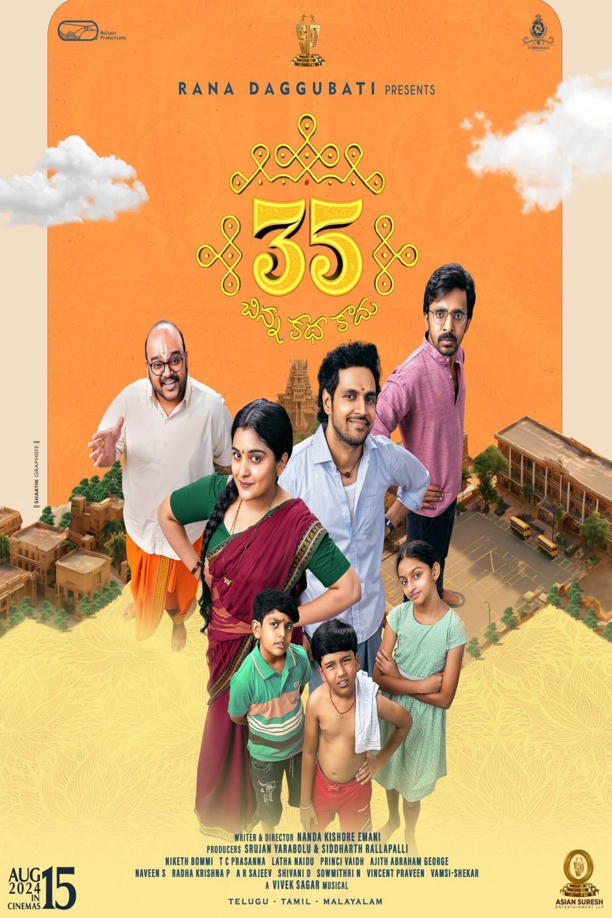 35-Chinna Katha Kaadu Hindi Dubbed Movie Poster (2024)